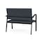 Lesro Newport 2 Seat Tandem Seating Metal Frame No Center Arms, Black, RS Night Sky Upholstery NP1501 - alternate 3